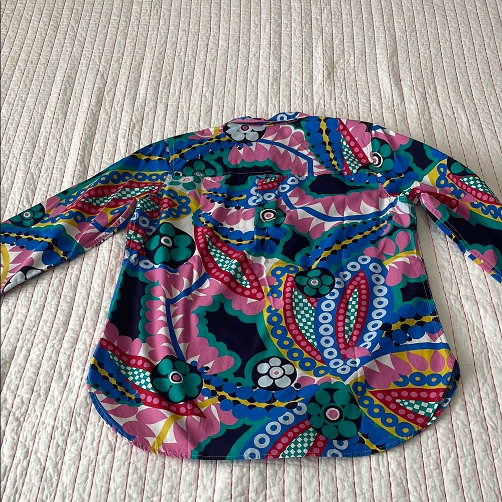 Colorful Patterned Button-Up Shirt - Picture 8 of 8